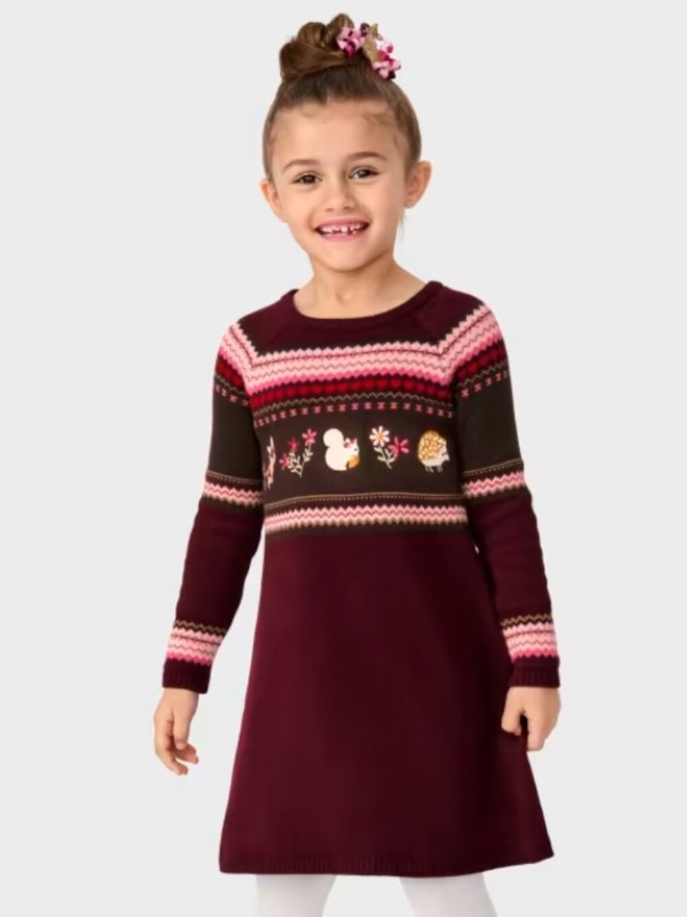 (Like New): Gymboree Embroidered Forest Animal Sweater Dress (size 2T)